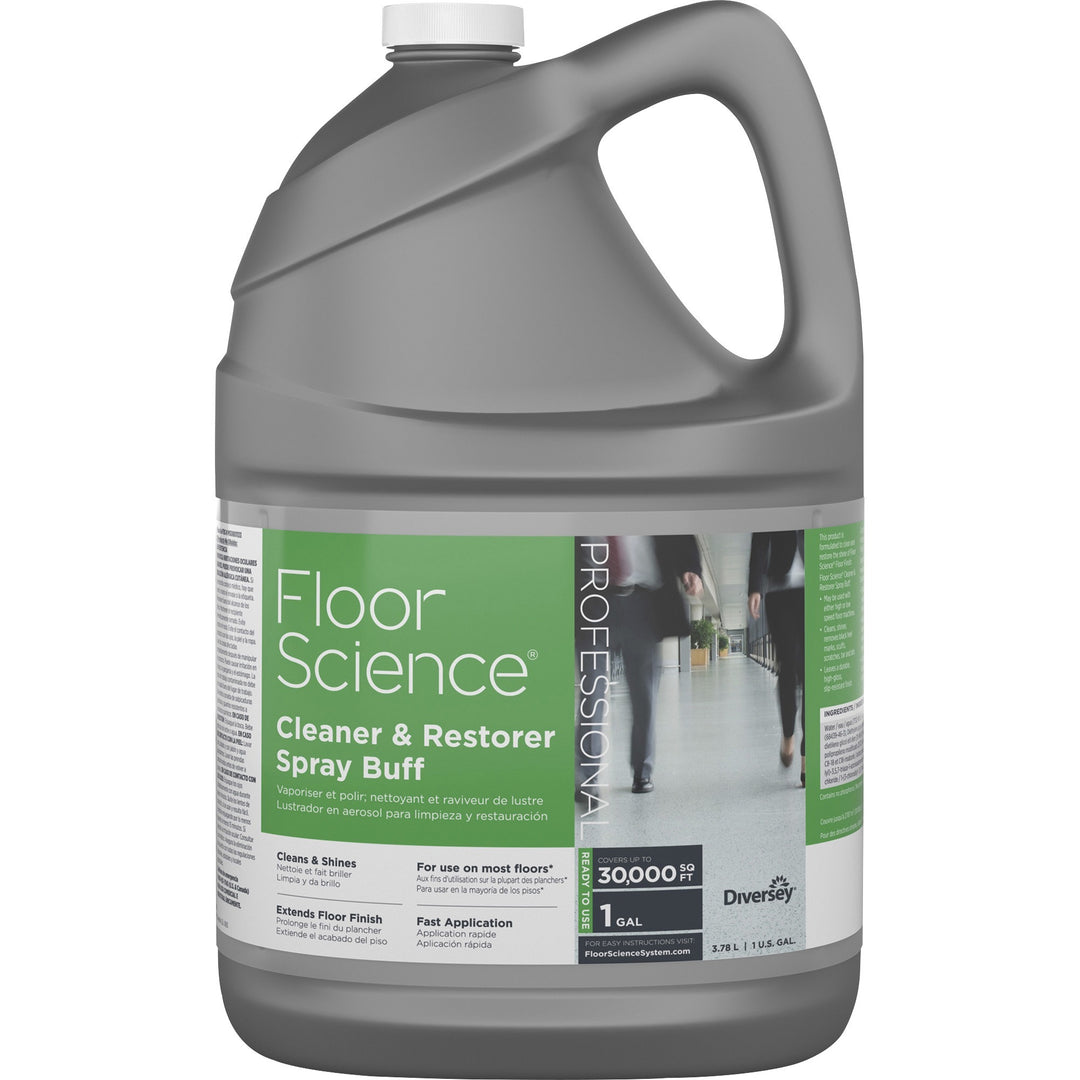 Image of Diversey CBD540458 Floor Science Cleaner Spray Buff, Ready-To-Use, 128 fl oz (4 quart), Characteristic Scent, Durable, Straw, 1 Each