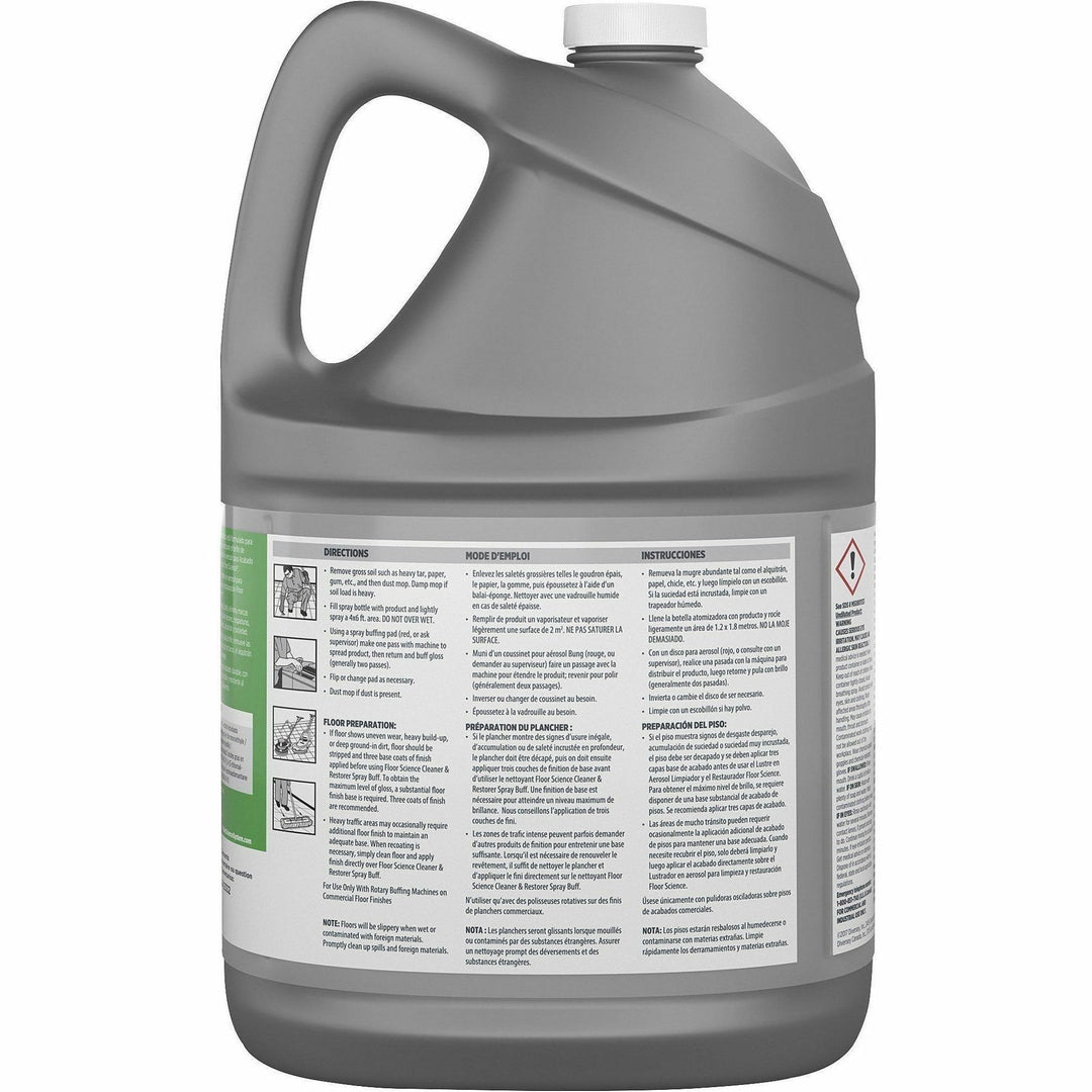 Image of Diversey CBD540458 Floor Science Cleaner Spray Buff, Ready-To-Use, 128 fl oz (4 quart), Characteristic Scent, Durable, Straw, 1 Each