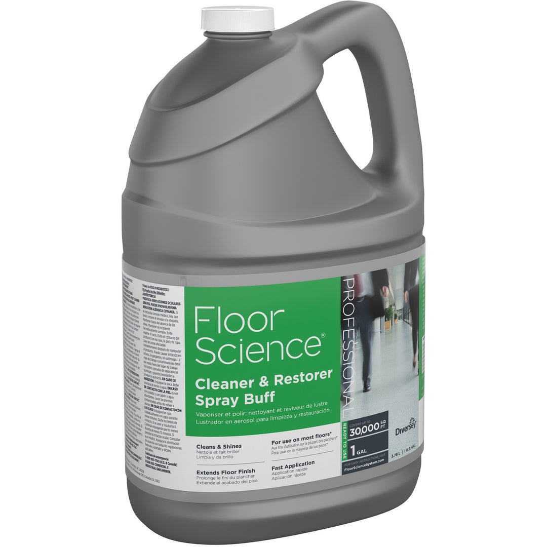 Image of Diversey CBD540458 Floor Science Cleaner Spray Buff, Ready-To-Use, 128 fl oz (4 quart), Characteristic Scent, Durable, Straw, 1 Each
