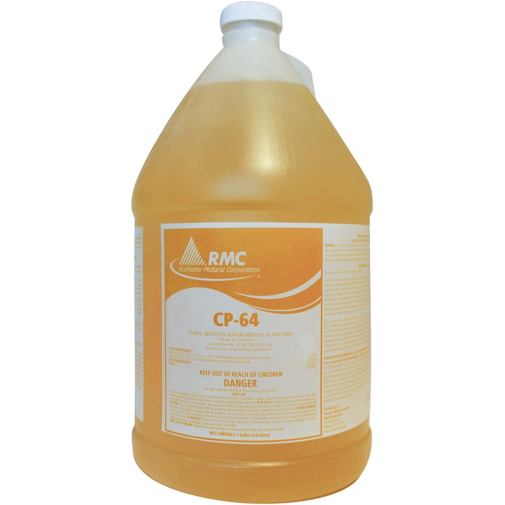 Image of Rochester Midland Corporation Disinfectant/Cleaner, CP-64, f/Hospitals, 1 Gal, Yellow