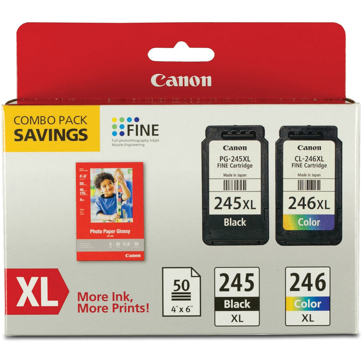 Image of Canon PG-245 / CL-246 XL Ink/Photo Paper Combo
