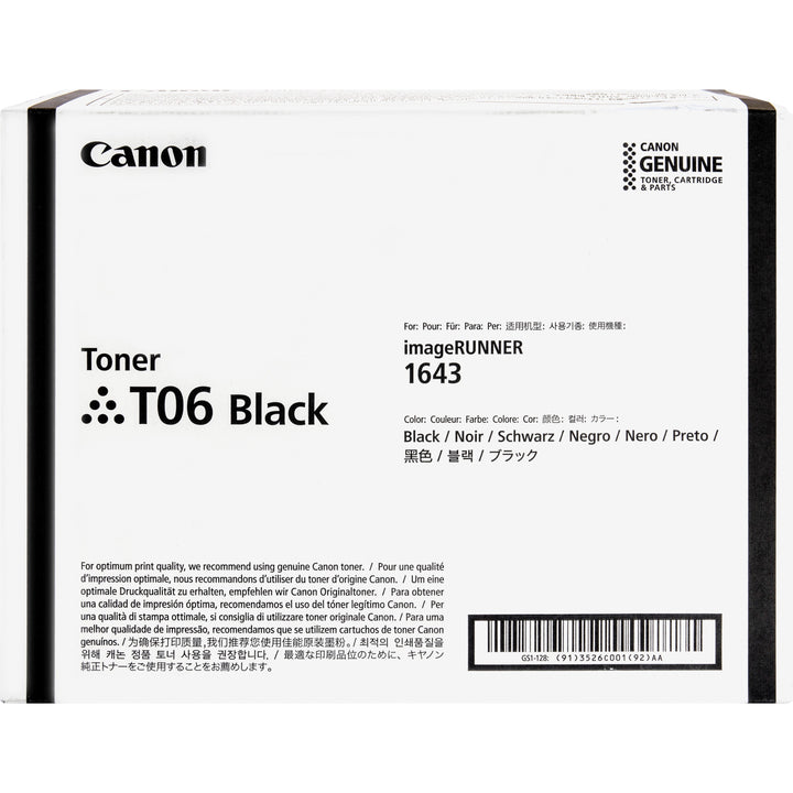 Image of Canon® Toner Cartridge, f/iR 1643, 20500 Yield, BK