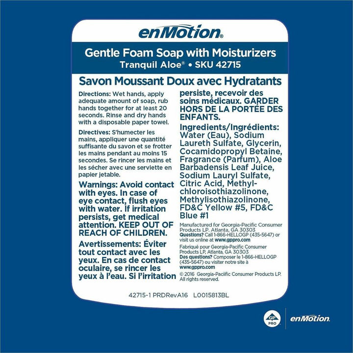 Image of enMotion 42715 Gentle Foam Soap Refills