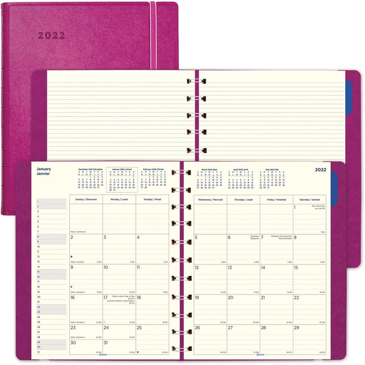 Image of Filofax® Soft Touch 17-Month Planner, 10.88 x 8.5, Fuchsia Cover, 17-Month: Aug 2024 to Dec 2025