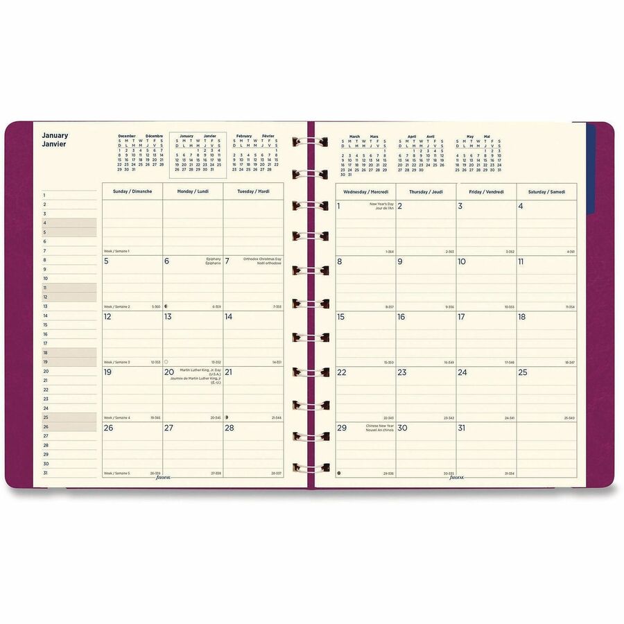 Image of Filofax® Soft Touch 17-Month Planner, 10.88 x 8.5, Fuchsia Cover, 17-Month: Aug 2024 to Dec 2025