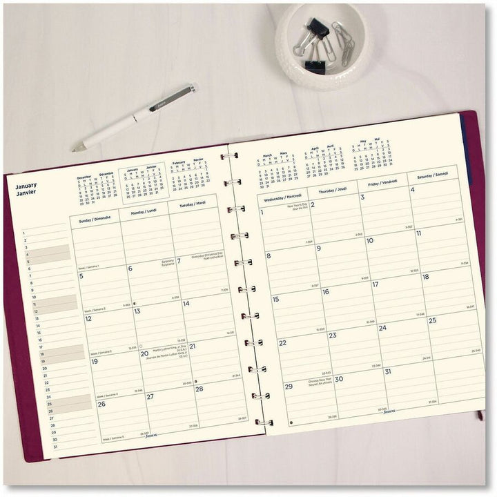 Image of Filofax® Soft Touch 17-Month Planner, 10.88 x 8.5, Fuchsia Cover, 17-Month: Aug 2024 to Dec 2025