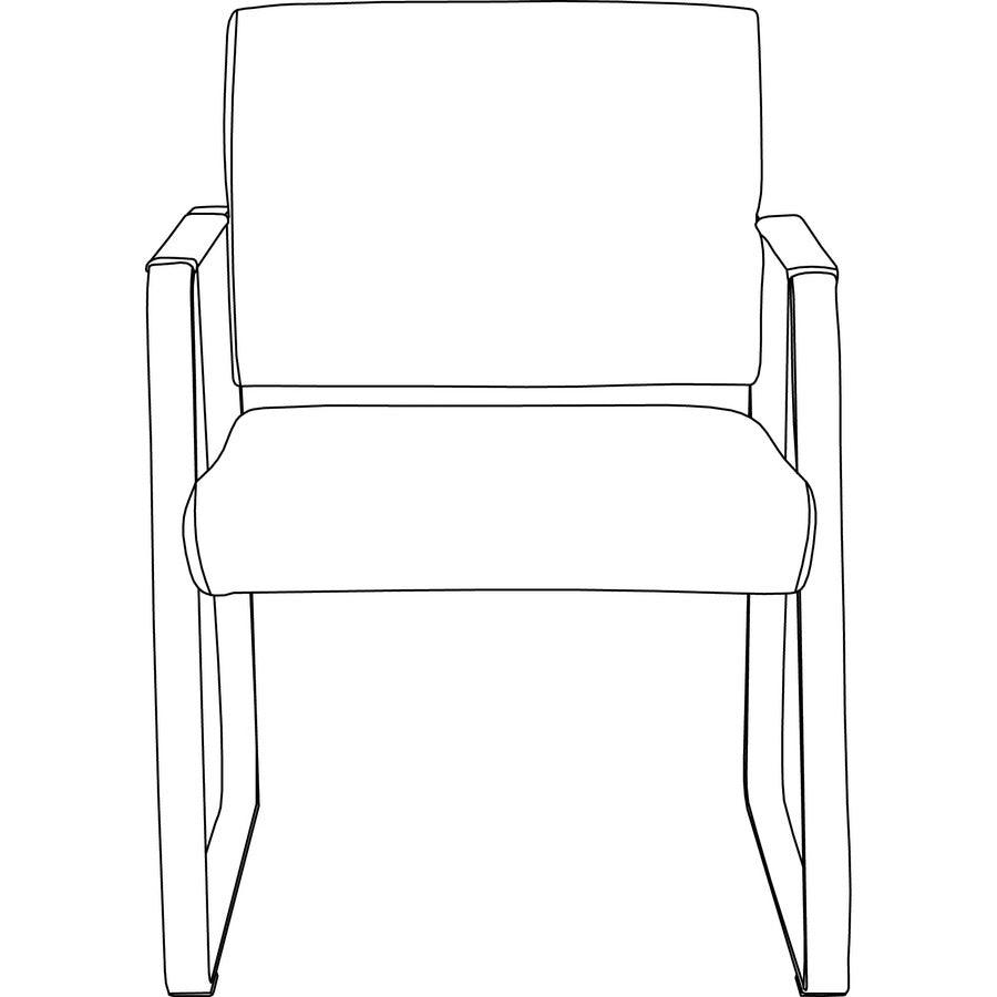 Image of Lorell Guest Chair,Antimicrobial Vinyl,24-3/8"x19-1/4"x34-1/4",BKSR