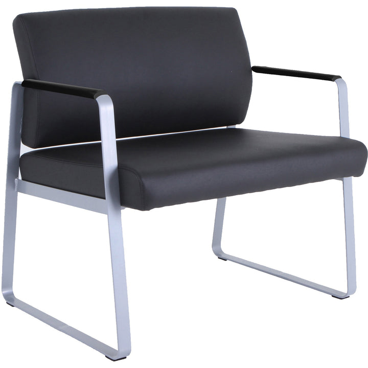 Image of Lorell Guest Chair,Antimicrobial,500lb,34-1/4"x19-1/4"x34-1/4",BKSR