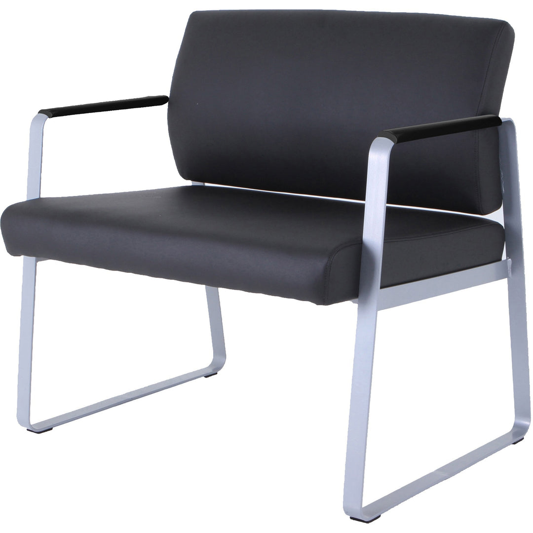 Image of Lorell Guest Chair,Antimicrobial,500lb,34-1/4"x19-1/4"x34-1/4",BKSR