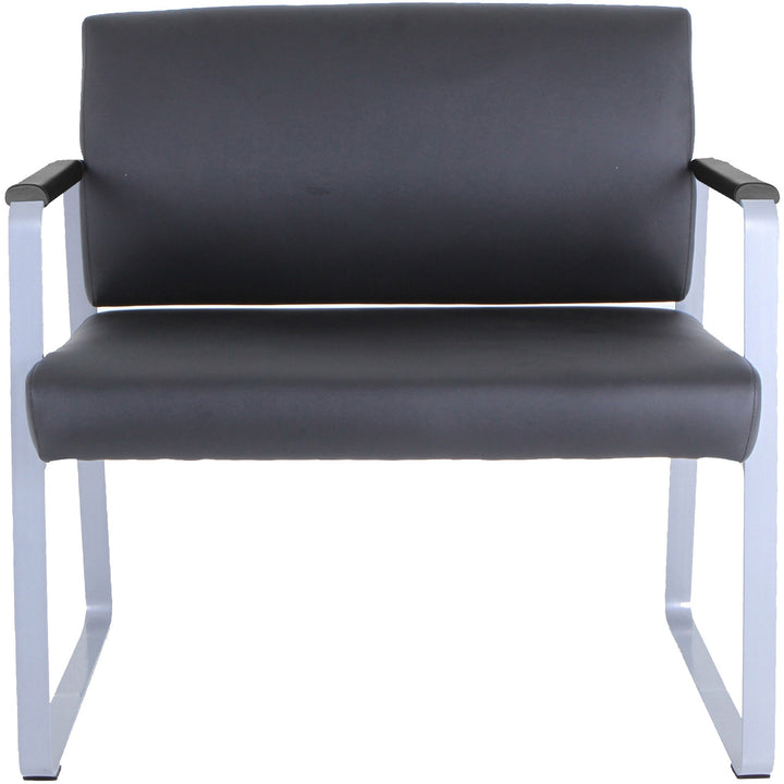 Image of Lorell Guest Chair,Antimicrobial,500lb,34-1/4"x19-1/4"x34-1/4",BKSR