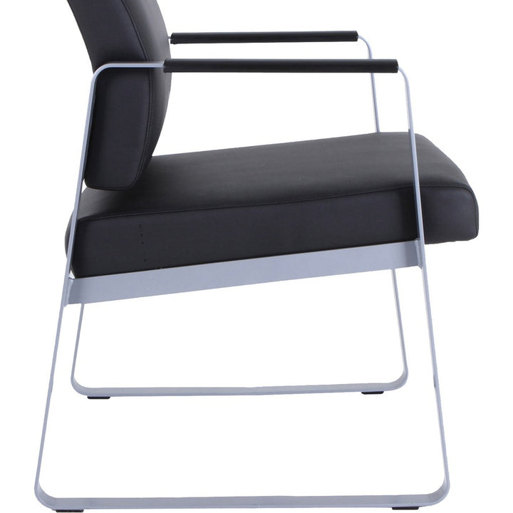 Image of Lorell Guest Chair,Antimicrobial,500lb,34-1/4"x19-1/4"x34-1/4",BKSR
