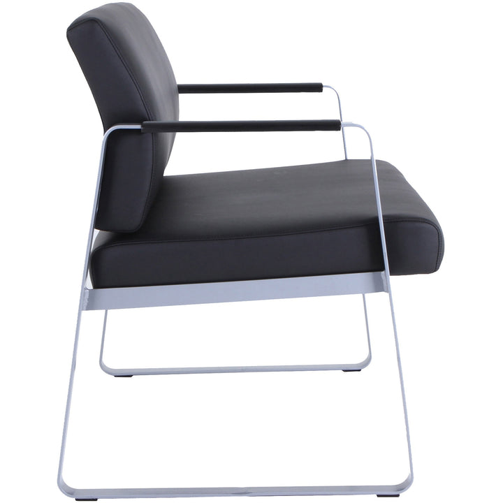 Image of Lorell Guest Chair,Antimicrobial,500lb,34-1/4"x19-1/4"x34-1/4",BKSR