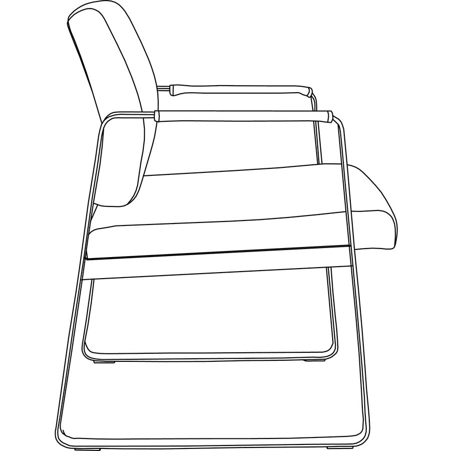 Image of Lorell Guest Chair,Antimicrobial,500lb,34-1/4"x19-1/4"x34-1/4",BKSR