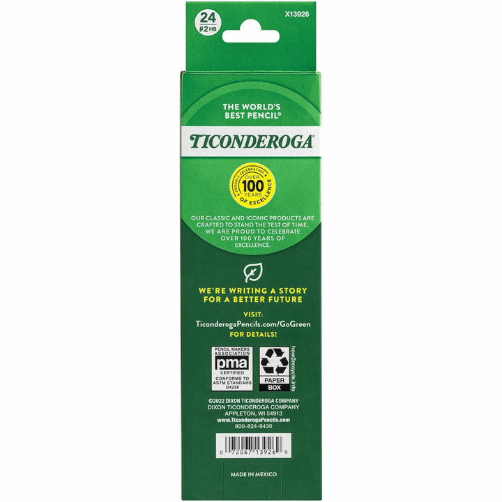 Image of Dixon® Pencils, No. 2, BK Woodcase, 24/BX, BK Lead/Eraser