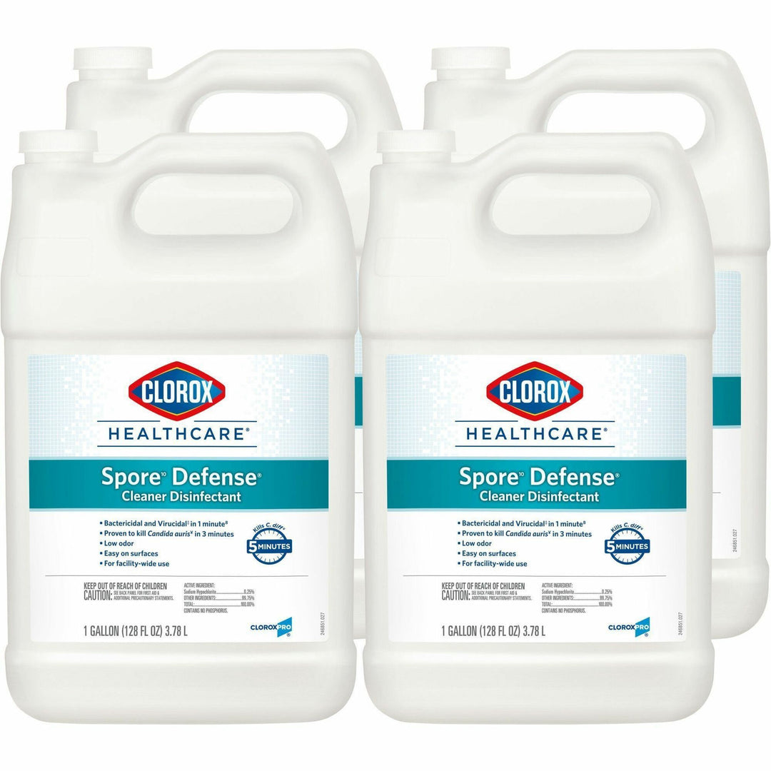 Image of Clorox® Cleaner Disinfectant, Spore Defense, 128 oz, 4/CT, White