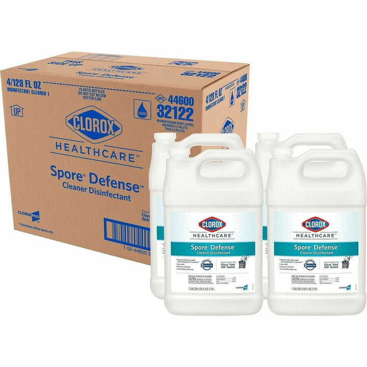 Image of Clorox® Cleaner Disinfectant, Spore Defense, 128 oz, 4/CT, White