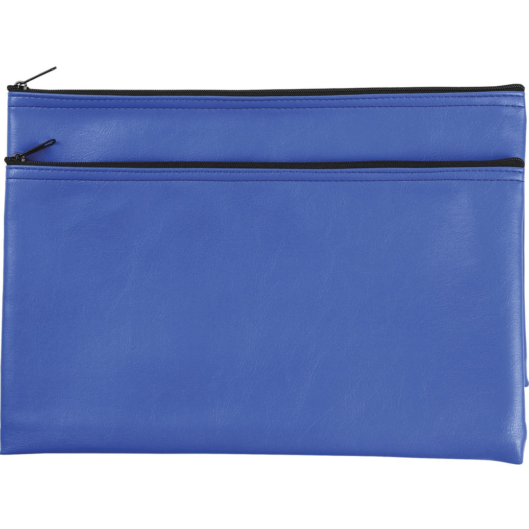 Image of Sparco Zipper Wallet, PVC, 11"x6", 2/PK, Blue