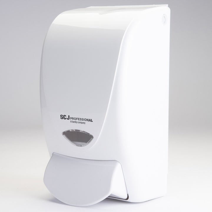 Image of S.C. Johnson Dispenser, Manual, 1 Liter, 5-1/10"x4-3/5"x9-1/5", White