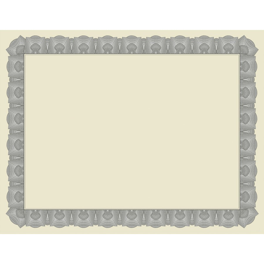 Image of Geographics® Award Certificates, 8.5 x 11, Natural with Silver Braided Border. 15/Pack