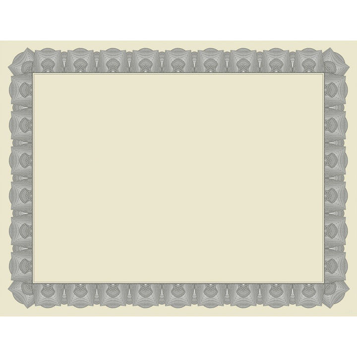 Image of Geographics® Award Certificates, 8.5 x 11, Natural with Silver Braided Border. 15/Pack