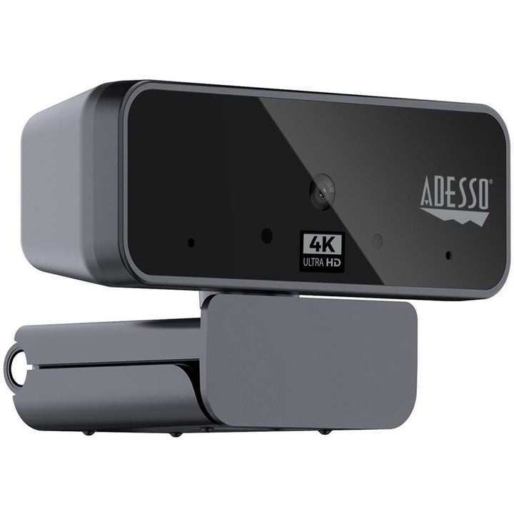 Image of Adesso Cybertrack H6 4k Usb Fixed Focus Webcam With Microphone, 3840 Pixels X 2160 Pixels, 8 Mpixels, Black