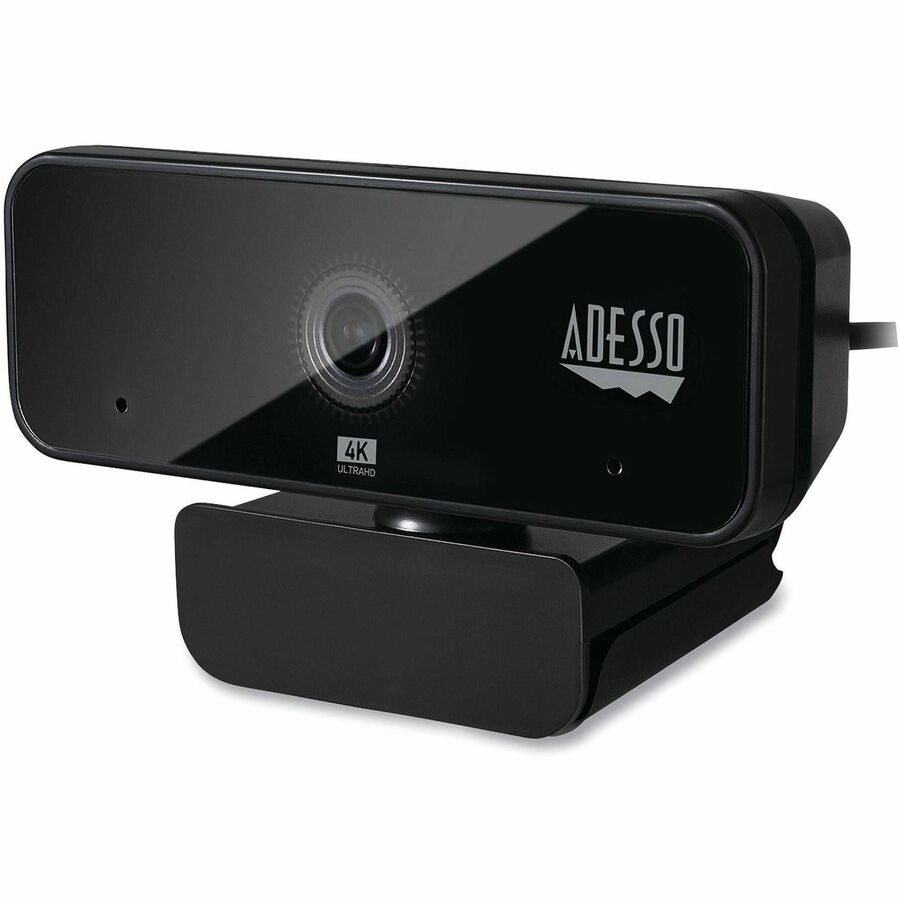 Image of Adesso Cybertrack H6 4k Usb Fixed Focus Webcam With Microphone, 3840 Pixels X 2160 Pixels, 8 Mpixels, Black