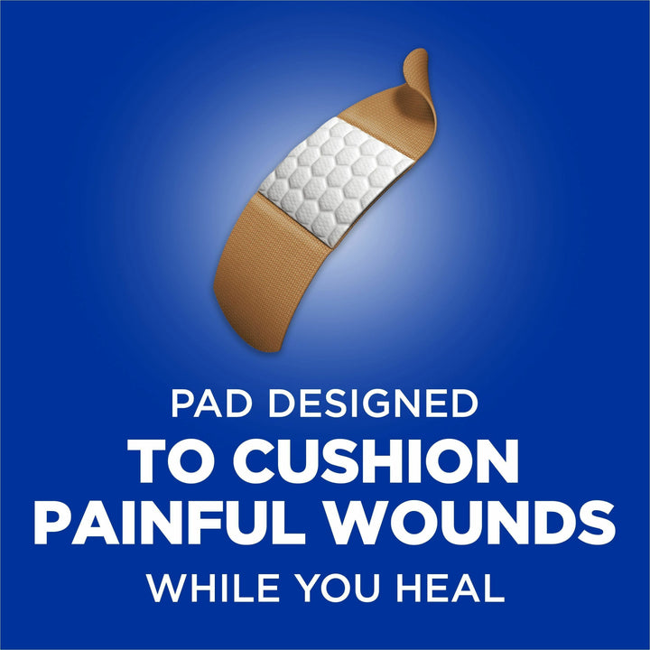 Image of Band-Aid 115078 Flexible Fabric Adhesive Bandages, Assorted Sizes, Beige, Fabric, 100 / Box