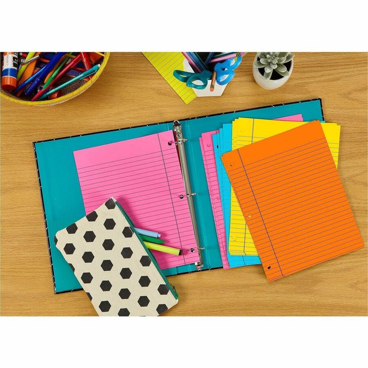 Image of Wausau Papers Filler Paper,Wide-Ruled,8"x10-1/2",20 lb,4 Colors,100/PK,AST