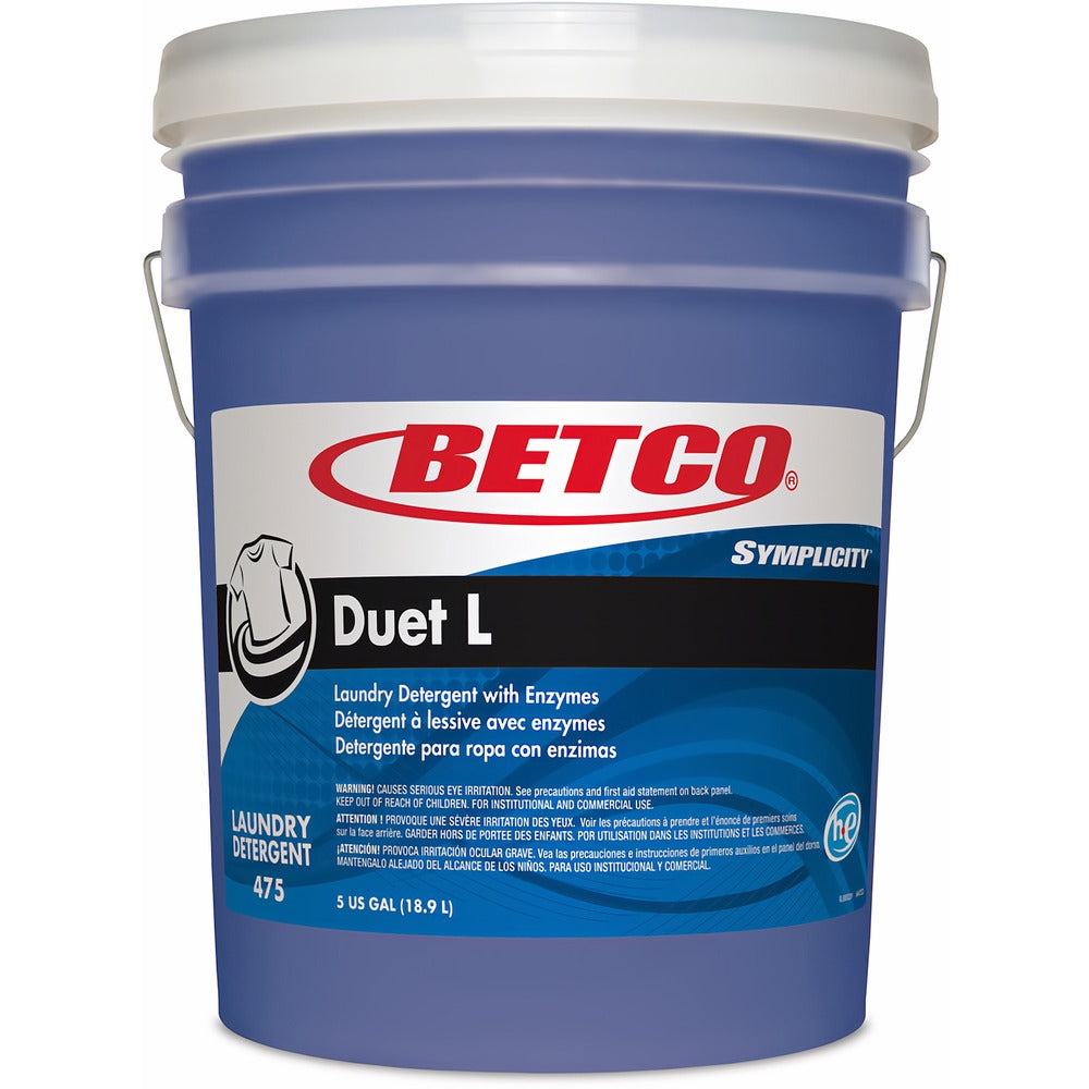 Image of Betco Corporation Laundry Detergent, Liquid, Concentrated, 5 Gal, Blue