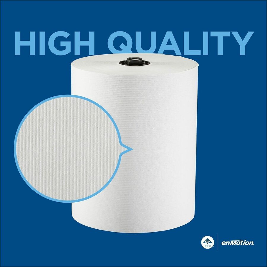 Image of enMotion 89730 1-Ply Paper Towel Rolls, EPA, 8-1/4' x 550', White, Case Of 6 Rolls, 1 Ply, 1 3/4" Core, White, 6 Rolls Per CaseCase, 6 / Carton
