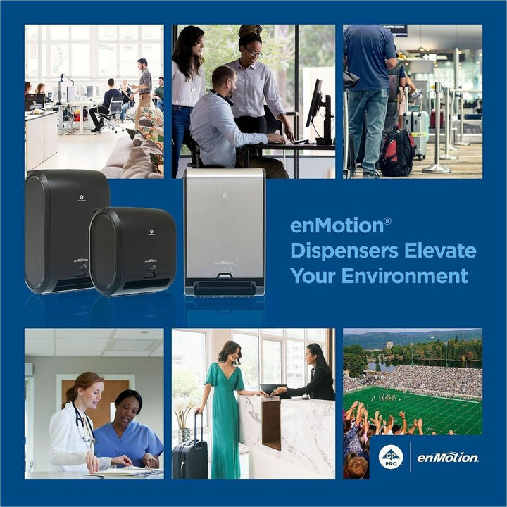 Image of enMotion 89730 1-Ply Paper Towel Rolls, EPA, 8-1/4' x 550', White, Case Of 6 Rolls, 1 Ply, 1 3/4" Core, White, 6 Rolls Per CaseCase, 6 / Carton