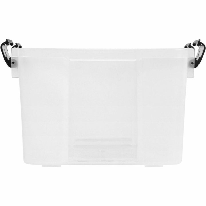 Image of IRIS 110450 Weathertight Storage Box, 46 Quarts, 11 4/5"H x 15 4/5"W x 19 7/10"D, Clear