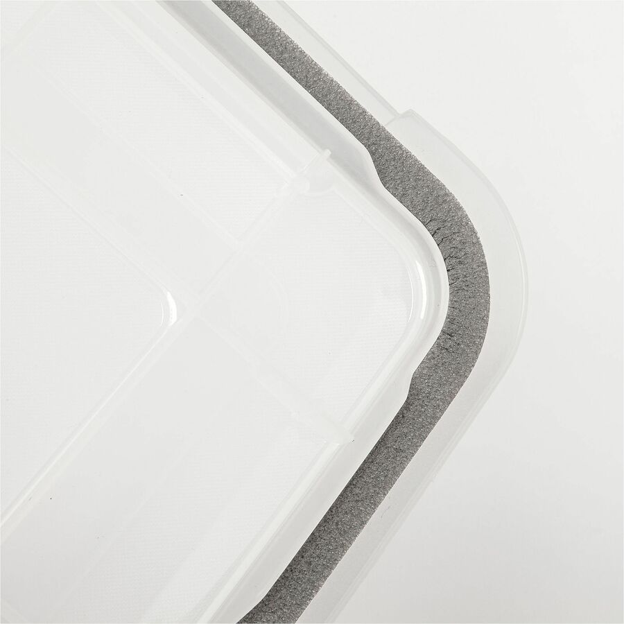 Image of IRIS 110450 Weathertight Storage Box, 46 Quarts, 11 4/5"H x 15 4/5"W x 19 7/10"D, Clear