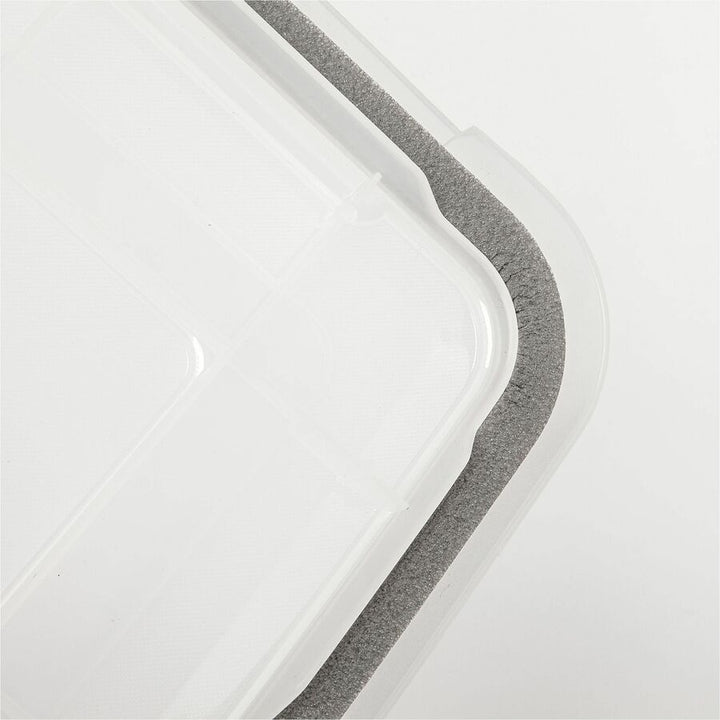 Image of IRIS 110450 Weathertight Storage Box, 46 Quarts, 11 4/5"H x 15 4/5"W x 19 7/10"D, Clear
