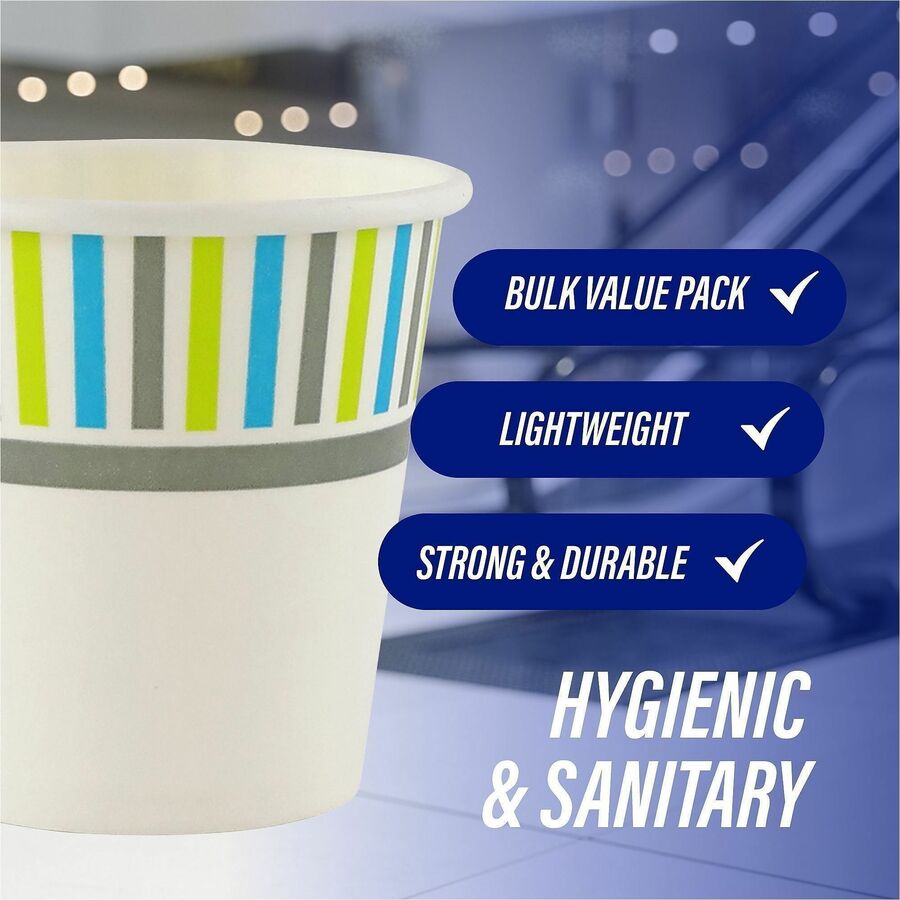 Image of Genuine Joe 03161 3 oz Cold Cups, 3 fl oz, White, Paper, Cold Drink, Beverage, 50 / Pack