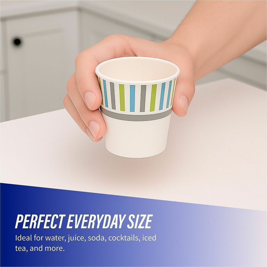 Image of Genuine Joe 03161 3 oz Cold Cups, 3 fl oz, White, Paper, Cold Drink, Beverage, 50 / Pack