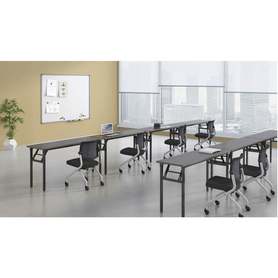 Image of Lorell Training Table, Folding, 60"x18"x30", Gray