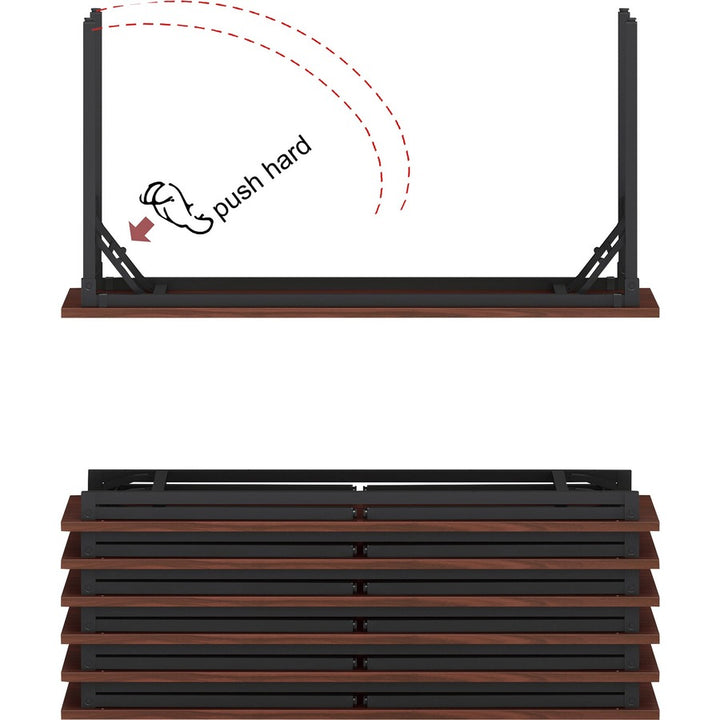 Image of Lorell Training Table, Folding, 60"x18"x30", Mahogany