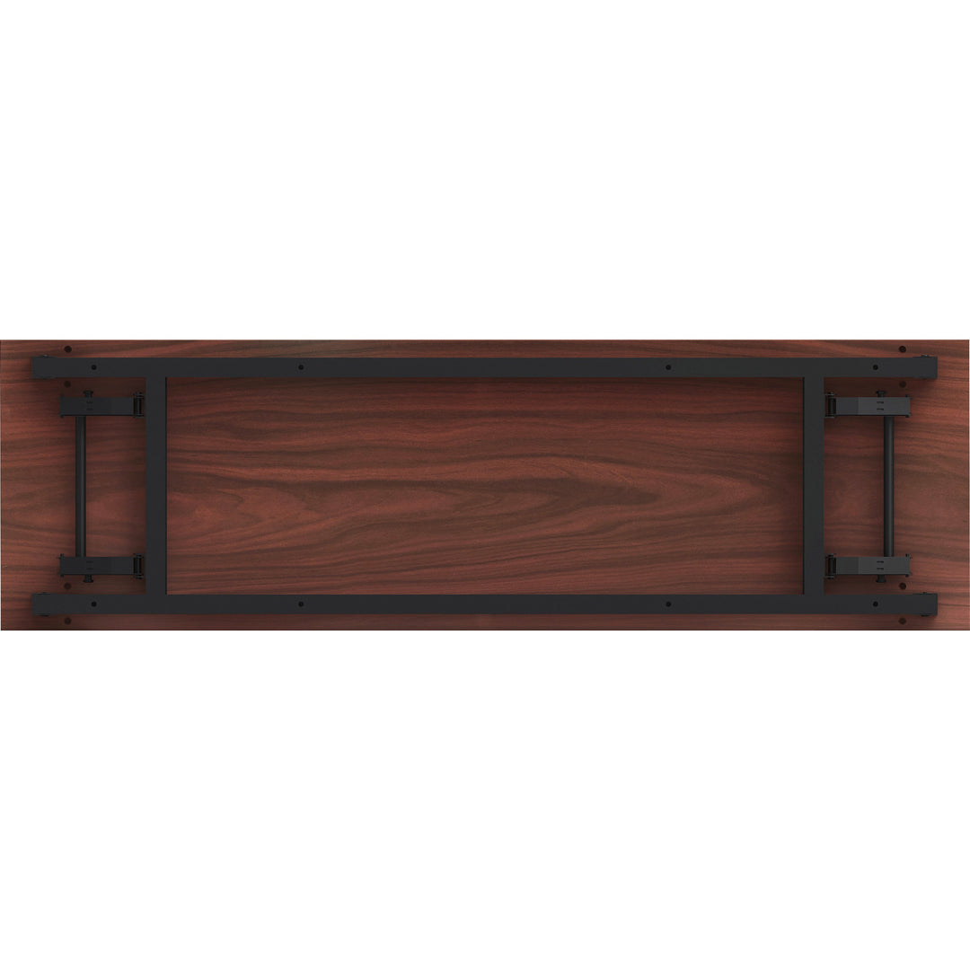 Image of Lorell Training Table, Folding, 60"x18"x30", Mahogany
