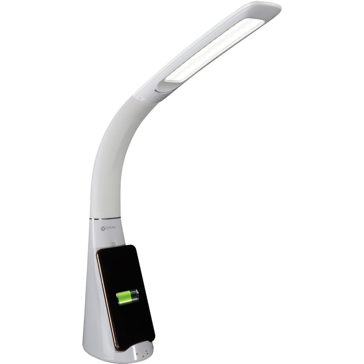 Image of OttLite® Wellness Series Sanitizing Purify LED Desk Lamp with Wireless Charging, 26" High, White