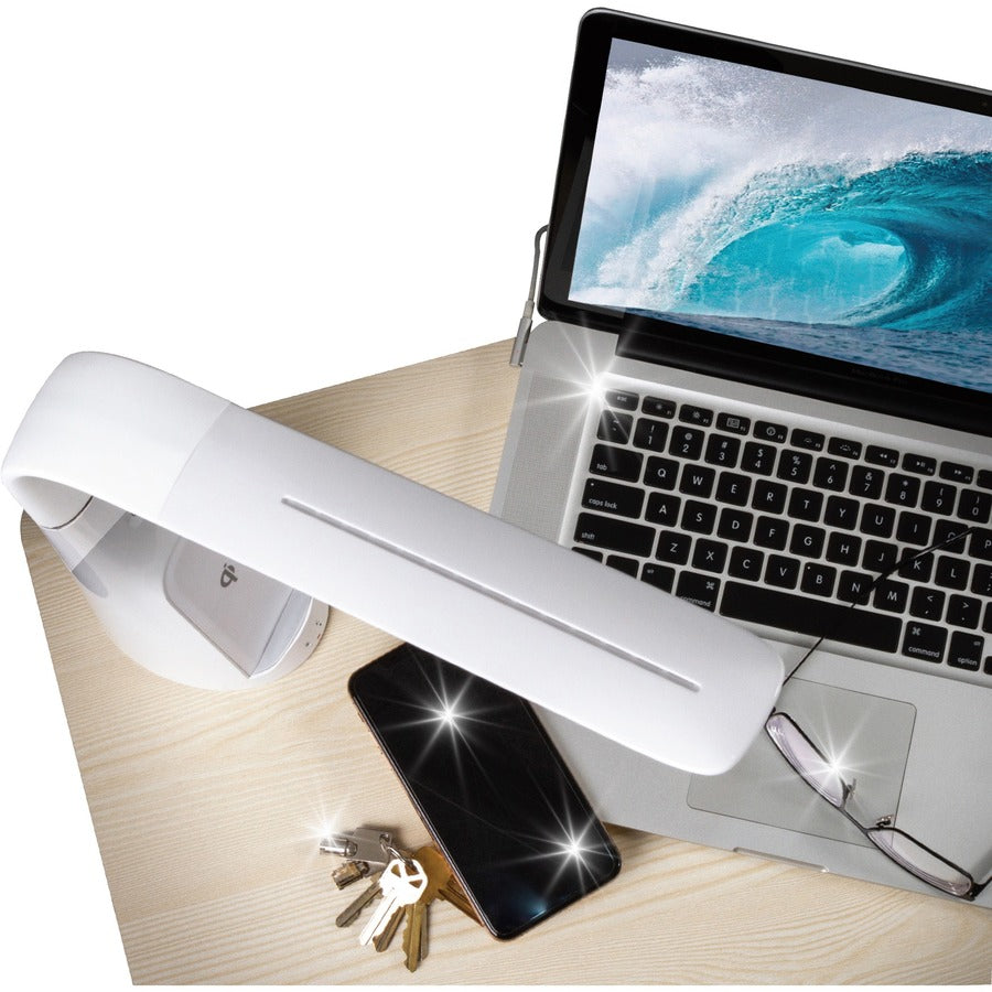 Image of OttLite® Wellness Series Sanitizing Purify LED Desk Lamp with Wireless Charging, 26" High, White