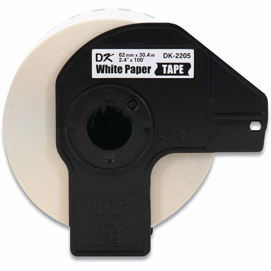 Image of Brother DK22053PK DK Multipurpose Label, 2 2/5" Width, Rectangle, Thermal, Black on White, Paper, 3 / Pack