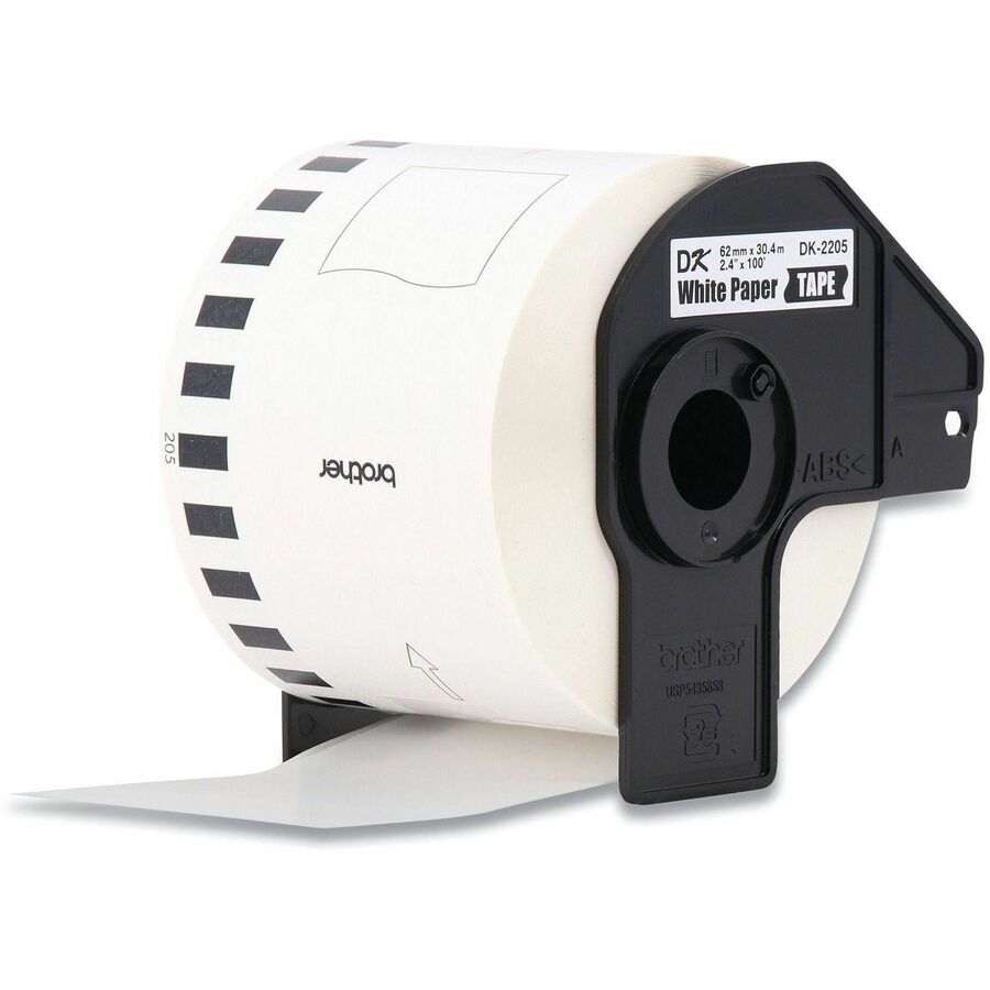 Image of Brother DK22053PK DK Multipurpose Label, 2 2/5" Width, Rectangle, Thermal, Black on White, Paper, 3 / Pack