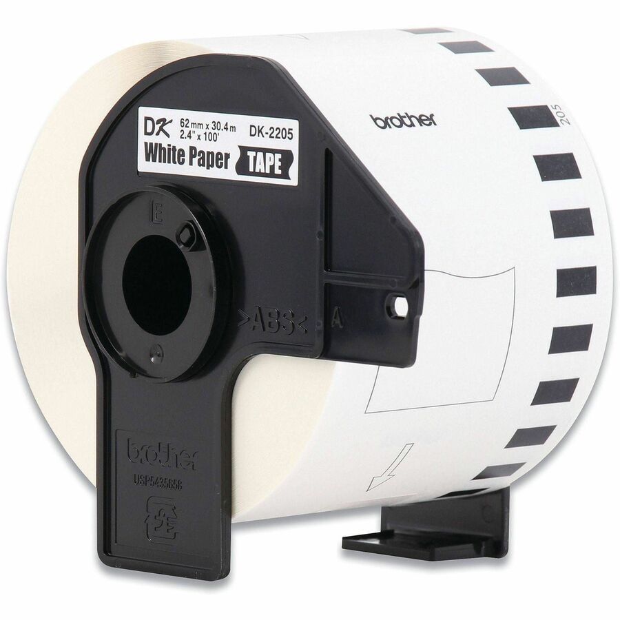 Image of Brother DK22053PK DK Multipurpose Label, 2 2/5" Width, Rectangle, Thermal, Black on White, Paper, 3 / Pack