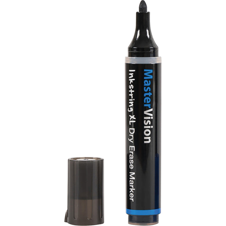 Image of MasterVision PE4301 Inkstring XL Dry-Erase Markers, Erasable, Black Ink, Gel-based, 12 / Pack