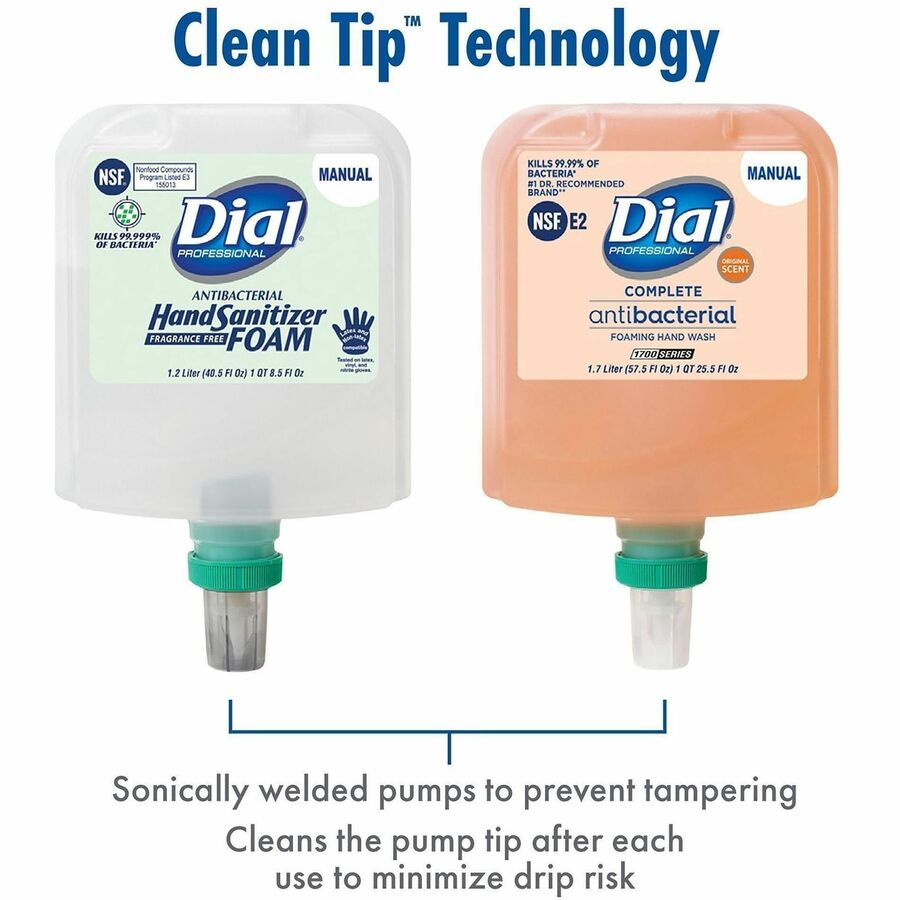 Image of Dial Professional 20075 1700 Universal Manual Dispenser, Manual, Sturdy, Durable, Heavy Duty, Smoke, 1 Each