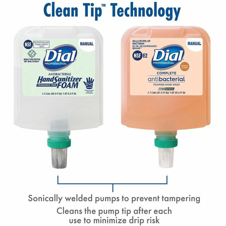 Image of Dial Professional 20075 1700 Universal Manual Dispenser, Manual, Sturdy, Durable, Heavy Duty, Smoke, 1 Each