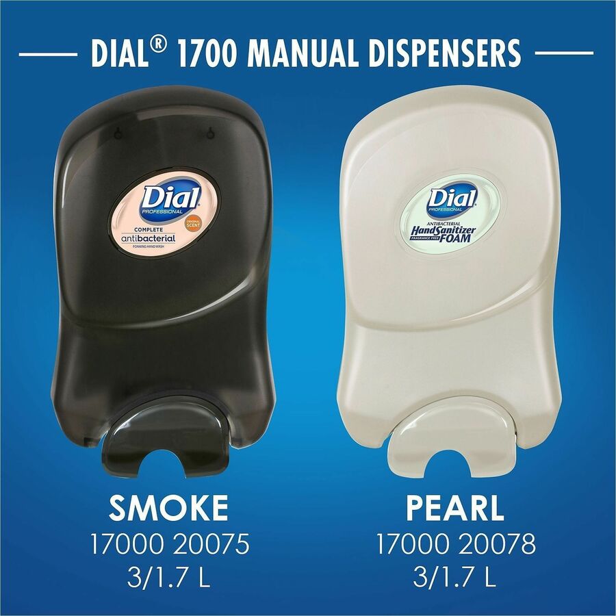 Image of Dial Professional 20075 1700 Universal Manual Dispenser, Manual, Sturdy, Durable, Heavy Duty, Smoke, 1 Each