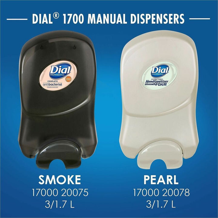 Image of Dial Professional 20075 1700 Universal Manual Dispenser, Manual, Sturdy, Durable, Heavy Duty, Smoke, 1 Each