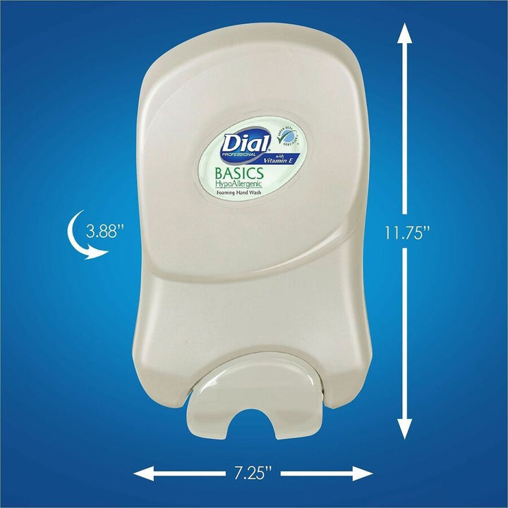 Image of Dial Professional 20075 1700 Universal Manual Dispenser, Manual, Sturdy, Durable, Heavy Duty, Smoke, 1 Each